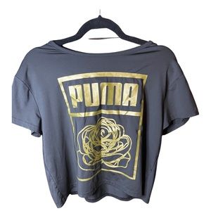 Black and gold Puma crop top